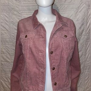 Dusty rose corduroy jean jacket